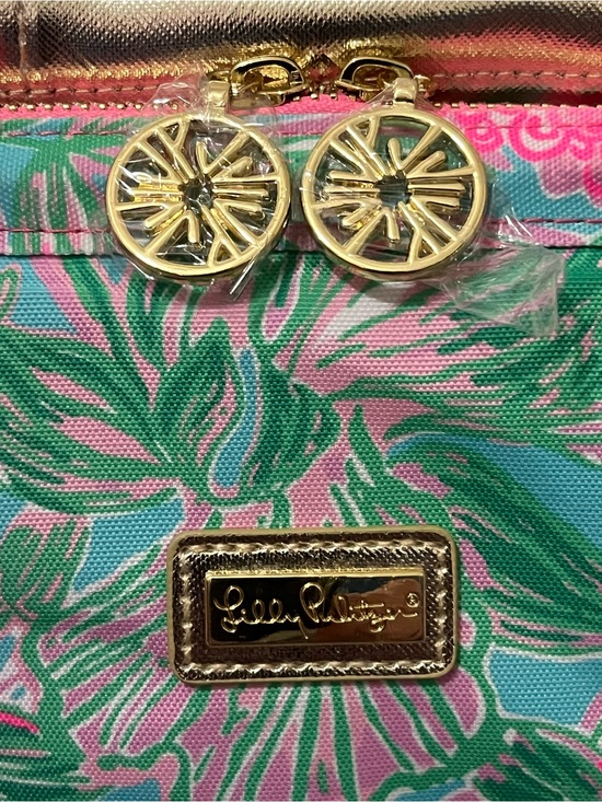 Lilly Pulitzer Pink & Green Tropical Floral Print Backpack Cooler